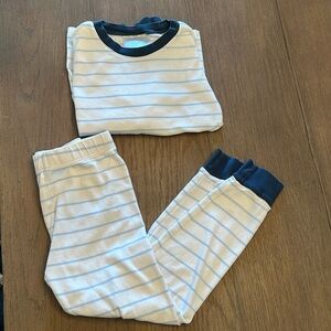 Long/long, Blue/White Stripe Lake Pajamas - Size 6 unisex